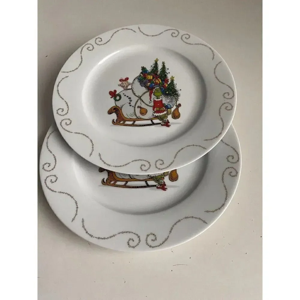 Set Of 2 Dr Seuss The Grinch Who Stole Christmas 10.5